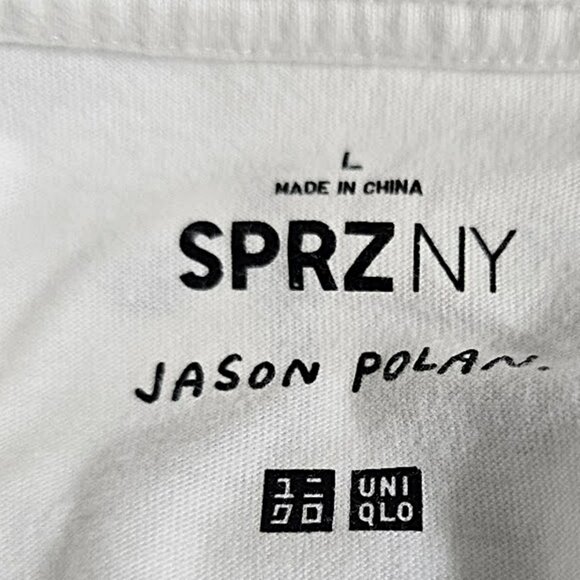 Uniqlo x Jason Polan Tee Burger YEEAAA! Art T shirt White L Mens SPRZ NY - Picture 4 of 14